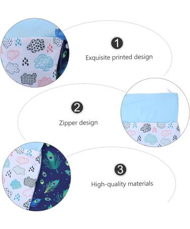 Minkissy 2-Piece Women s Double Zipper Storage Bag | Small Diaper Bag & Menstrual Pads Pocket | Stylish & Functional 35x23cm - Buy Online on GoSupps.com