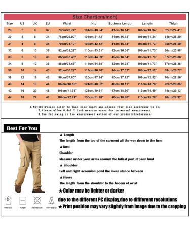 Men's Work Trousers & Hiking Cargo Pants - Breathable Cotton Ripstop Multiple Pockets | Outdoor Jogging Pants in Green - Size 44 - Buy Online on GoSupps.com