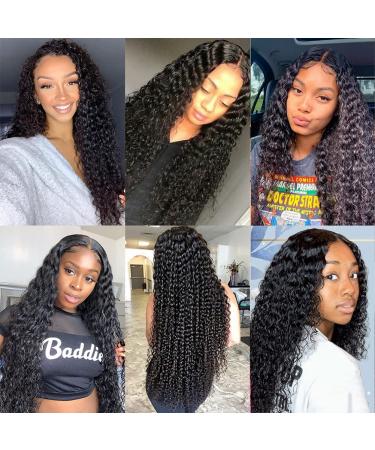 Abbily 20Inch Brazilian Deep Wave Hair Bundles - 10A Virgin Human Hair, Natural Black - Buy Online on GoSupps.com