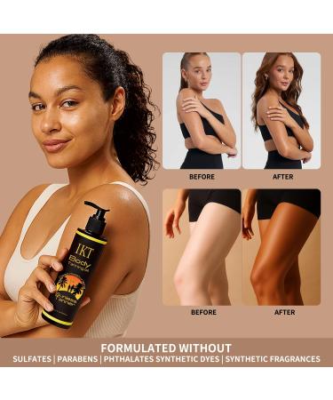 FUNAN Self Tanner Tanning Oil Kit Deep Moisturizing Sunless Tanner with Application Mitt Even & Natural Bronzing Self Tan for Face & Body 3.38 fl oz black2 1 Count (Pack of 2) - Buy Online on GoSupps.com