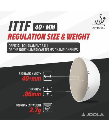 Joola Prime 40+ White Table Tennis Balls - 6 Count Pack - Buy Online on GoSupps.com
