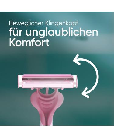 Gillette Simply Venus 3 Women's Razors - 6 Disposable Razors for Smooth Shaving | International Shipping Available - Buy Online on GoSupps.com