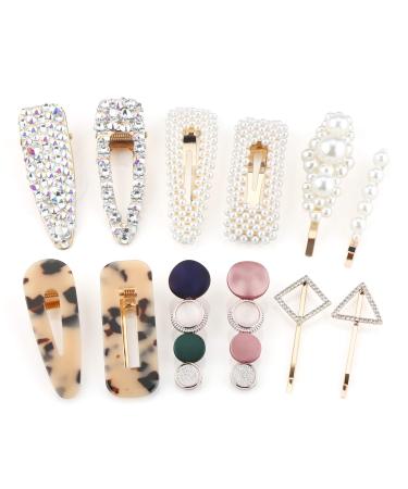 Makone Pearl hair clip 12 pcs pearl hair clips women hairpins hair clip hair accessories for wedding daily party