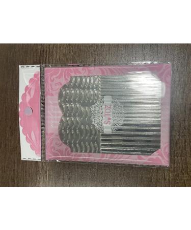 EBANKU 12 Sheets Gold Silver Metal Nail Stickers Metallic Curve Strip Line Nail Decal Self-Adhesive 3D Wave Design DIY Decoration for Women Girls - Buy Online on GoSupps.com