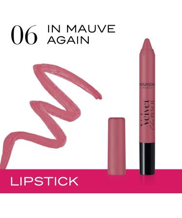 Bourjois Velvet The Pencil Lipstick 06 Mauve Again Purple - 1 Count - Buy Online on GoSupps.com
