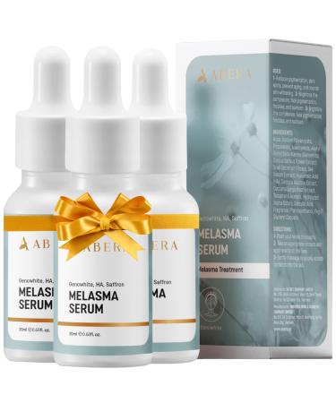 Abera Melasma Serum with Niacinamide and Hyaluronic Acid Dark Spot Corrector Serum Melasma Treatment for Face Suitable for All Skin Types 0.68 fl. Oz Set of 3