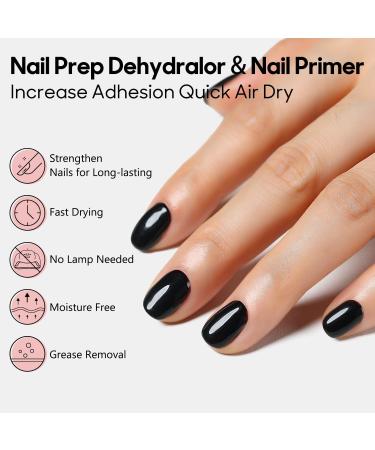 Nicedeco Nail Primer and Dehydrator Set 2x15ML Nail Prep Dehydrator and Bond Primer Fast Air Dry Superior Natural Bonding Primer Gel Nail Polish for Nail Supplies Set Long-lasting DEPM - Buy Online on GoSupps.com