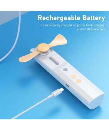 Yellow Mini Face 2 Speed Modes USB Nano Mist Diffuser Nano Nano Mist Diffuser Facial Sprayer Mini Face Handheld Fan Facial for Home Travel Office - Buy Online on GoSupps.com