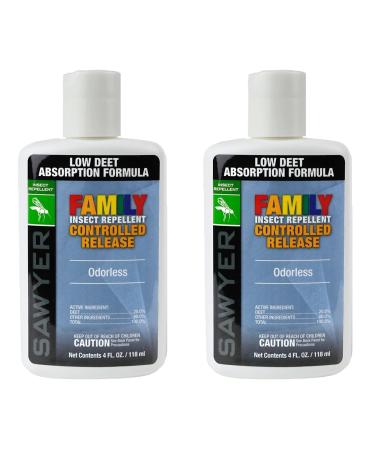 Sawyer Products 20% DEET Premium Family Insect Repellent Controlled Release Lotion, 4-oz - Two Pack
