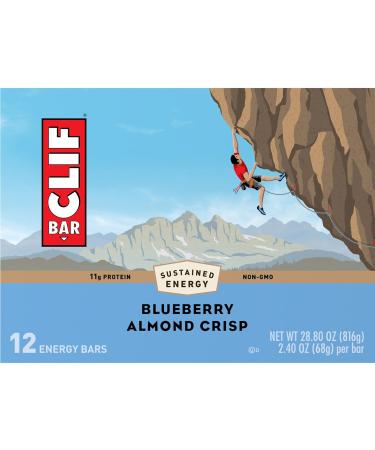 CLIF BAR - Blueberry Almond Crisp - Made with Organic Oats - Non-GMO - Plant Based - Energy Bars - 2.4 oz. (12 Pack) Blueberry Almond Crisp 12 Count (Pack of 1) - Buy Online on GoSupps.com