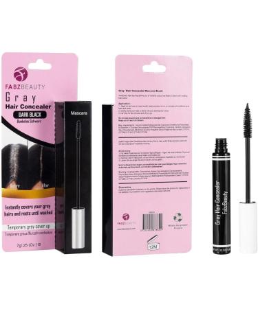 Gray Hair Cover-up Mascara Touch Up for Men & Women Instantly Cover Your Grey Roots and Hair with Concealer Brush (Dark Black) - Buy Online on GoSupps.com