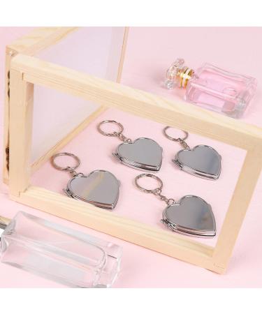 LotCow Portable Heart Shape Folding Mirror - 4Pack Compact Cosmetic Mirror with Keychain - Buy Online on GoSupps.com