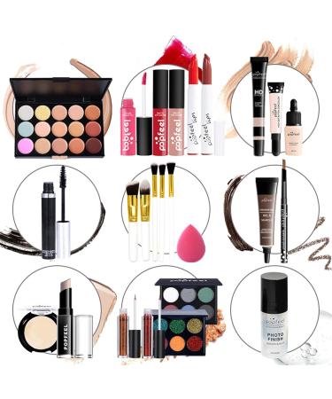 FantasyDay All-in-one Makeup Set Gift Surprise | Full Makeup Kit for Women - Essential Starter Bundle with Eyeshadow Palette, Lipstick, Blush, Foundation, and More - Buy Online on GoSupps.com