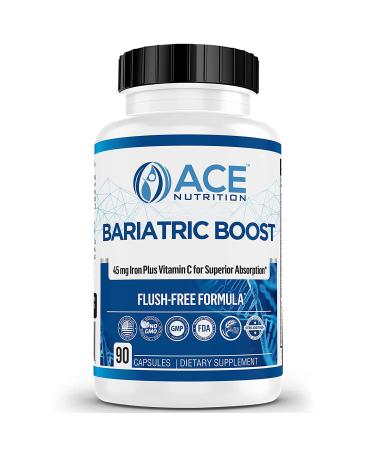Bariatric Boost One-A-Day Multivitamin 90 Day Supply with 45mg Iron Post Gastric Bypass Sleeve Surgery | Non-GMO Gluten Free Bariatric Multivitamin Made in USA |