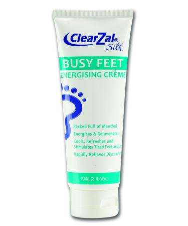 Clearzal Busy Feet Cooling Energizing Foot Cream Packed with Menthol for Pain Relief for Tired Achy Feet Refreshes and Rejuvenates Helps to Provide Relief from Neuropathy 3.4 Ounce Tube