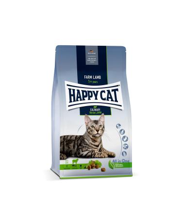 Happy Cat 70549 - Culinary adult pasture lamb - cat dry food for adult cats and hangover - 4 kg content lamb 4 kg (1 Pack)