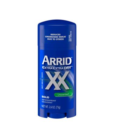 Arrid XX Antiperspirant/Deodorant Solid Unscented 2.7-Ounce Sticks (Pack of 6)
