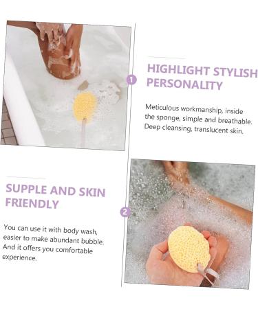 FRCOLOR 6 Pcs Bath Ball Body Powder Puff Scrubber Set - Spa Scrub Brush, Loofahs, Sponges for Bathing - Greek Sponges - 21.1x14cm - Buy Online on GoSupps.com