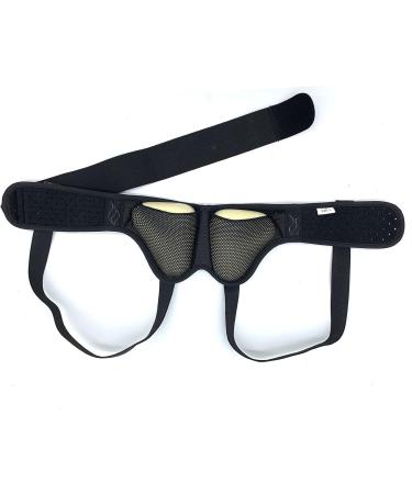 Breathable Inguinal Hernia Support Belt for Men & Women - Adjustable Compression Pads - Soft & Comfortable - Size L - Black - Buy Online on GoSupps.com