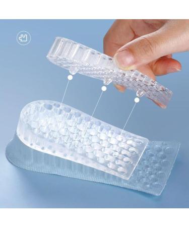 Height Increase Insoles Multilayer Transparent Silicone Shoe Lifts Shock Absorbing Elevator for Students (3.5cm 1 Pair) - Boost Your Height Comfortably - Buy Online on GoSupps.com