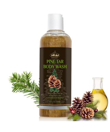 Pine Tar Body Wash Soothing Mens Shower Gel for Sensitive Skin Dandruff Wash Shampoo Body Odor Deodorant for Men Sensitive Skin Soap Made With Natural Pine Tar Oils 10fl oz