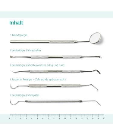 Sunglow 5 Dental Care Set | Premium Stainless Steel Tooth Cleaning & Tartar Remover Kit - Gear & 4 Toothed Probes for Optimal Oral Care - Buy Online on GoSupps.com