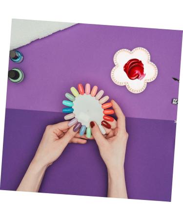  Healeved Healeved Armor Display Edge Nail Polish Cosmetic Manicure Pallet Nail Color Makeup Display Board Nail Display Plate Makeup Tray for Painting Nails Zinc Alloy Colorful - Buy Online on GoSupps.com