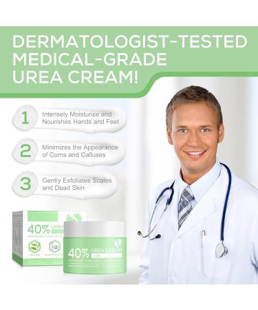 Urea Foot Cream Urea Cream 40 Percent for feet with Hyaluronic Acid Tea Tree and Aloe Vera for Deep Moisture Urea Cream for Feet Hands Heels Elbows Nails and Knees - Buy Online on GoSupps.com