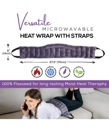 Heating Pad for Neck & Shoulders - Microwavable Pain Relief Wrap with Handles | Reusable Moist Heat Rice Bag for Neck Pain, Muscle Aches & Joints | Warmer Grey Denim Design - Buy Online on GoSupps.com