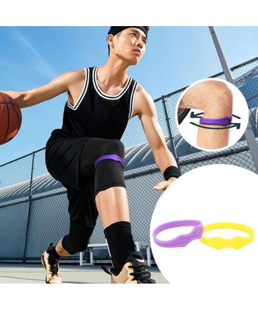 Buy SUNGOOYUE 2pcs Patella Knee Strap - Breathable Silicone Support Brace for Basketball - Patella Tendon Support - Soft Yellow Knee Brace for Knee Pain Relief - Buy Online on GoSupps.com
