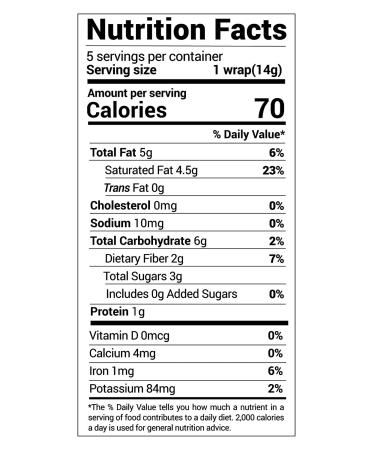 NUCO Organic Coconut Wraps - Original 5 Pack (14g Each) | Healthy, Gluten-Free & Vegan - Buy Online on GoSupps.com
