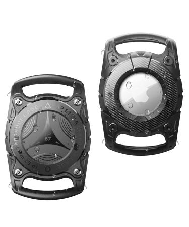  2 Pack Airtag dog collar holder IP68 waterproof-air day case dog hard TPU complete protection Airtag cover for cat collar dog bag luggage compatible with Apple Airtag Black 2 Pack Inner hole width 2.5cm - Buy Online on GoSupps.com
