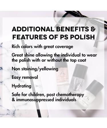 PS Polish Non Toxic Clear Base Coat - Vegan & Safe Nail Care | No Formaldehyde, No Toluene - Best Base Coat for Manicure & Pedicure - Buy Online on GoSupps.com