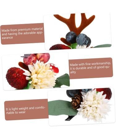 ABOOFAN 4 Pairs Reindeer Antler Hair Clip Christmas Characters Hairpin Reindeer Hairpin Reindeer Antlers Hair Clips Barrettes for Women Christmas Hair Decorations Accessories Fairy Child - Buy Online on GoSupps.com