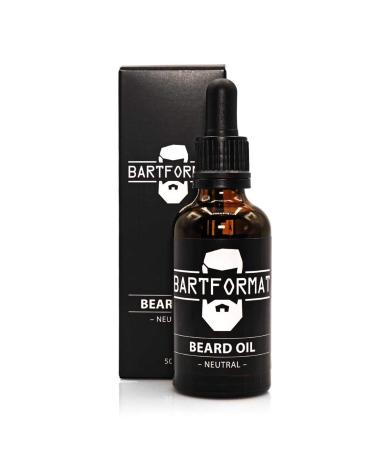 BartFormat - beard oil |Beard oil men (50ml) for a soft beard - with jojoba aloe vera and chamomile oil (neutral) suitable for every beard type