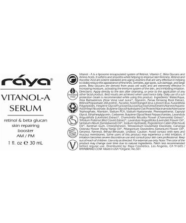 RAYA Serum for Face | Vitamin A & C Anti-Aging Formula | Antioxidant Skin Care for Oily Skin | Smoothing & Refining Chamomile Serum - Buy Online on GoSupps.com