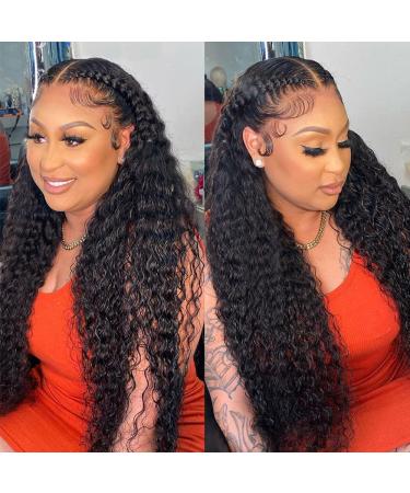 Amanda 13x6 Deep Wave Lace Front Wig 26 Inch - Natural Hairline, Pre Plucked, 180% Density - HD Deep Wave Human Hair Wig for Women - Buy Online on GoSupps.com