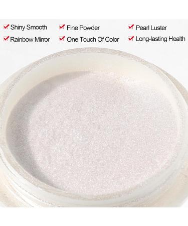 FRIUSATE 14 Boxes White Chrome Nail Powder - Glazed Donut Pearlescent Mirror Effect Glitter for DIY Nail Art - 7 Styles Available - Buy Online on GoSupps.com