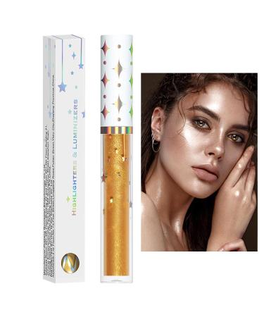 Liquid Highlighter Makeup - Glow Enhancer | Waterproof Glow Liquid Highlighter Long Lasting Highlighter Shimmer for Cheeks 02# 1 count (Pack of 1)