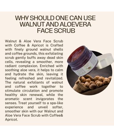 Walnut & Aloe Vera Face Scrub | Exfoliate Dull Dry Skin | International Shipping Available - Buy Online on GoSupps.com