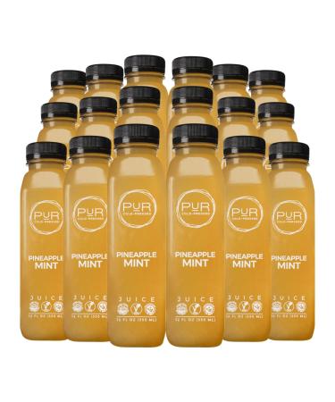 PUR Cold-Pressed Juice Pineapple Mint 6 Pack Apple Juice Pineapple & Mint Refreshing Drink Supports Wellness Digestion and Cleanse Days Raw Pressed at Source Pineapple Mint 12 Fl Oz (Pack of 6)