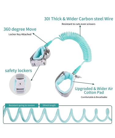 Reflective Toddler Safety Leash with Key Lock - Anti Lost Wrist Link for Kids | 8.2 feet - Buy Online on GoSupps.com