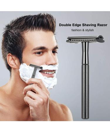 Tickas Stainless Steel Double Edge Safety Razor - Perfect Manual Mustache & Beard Removal Tool for Travel & Hotels - Buy Online on GoSupps.com