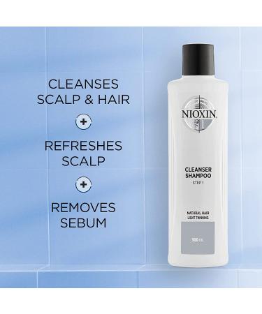 Nioxin System 1 Scalp Cleansing Shampoo with Peppermint Oil 10.14 Fl Oz - Pack of 1 - Buy Online on GoSupps.com