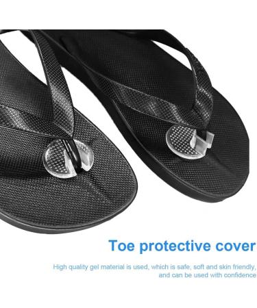 Kgduyc Silicone Toe Protection Flip Flops - 2 Pairs Gel Sandals for Men & Women | Clear Comfort & Support - Buy Online on GoSupps.com