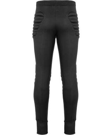 Reusch Men's Long Padded Goalkeeper Pants - Black/Silver | Adult Football Goalkeeping Training Pants - Buy Online on GoSupps.com