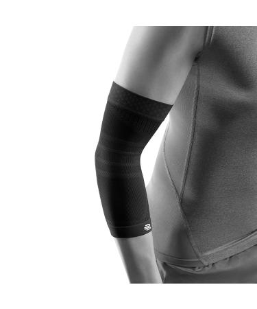 Bauerfeind Elbow Sleeve Compression Support for Sports | Unisex Black Arm Band for Basketball Athletics & Impact Sports - Right & Left Wearable - Buy Online on GoSupps.com