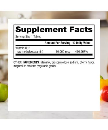Webber Naturals Vitamin B12 10,000 mcg Ultra Strength Fast-Melting Tablets - 40 Count | Energy Metabolism, Immune & Heart Health Support | Gluten Free, Non-GMO, Vegan - Buy Online on GoSupps.com