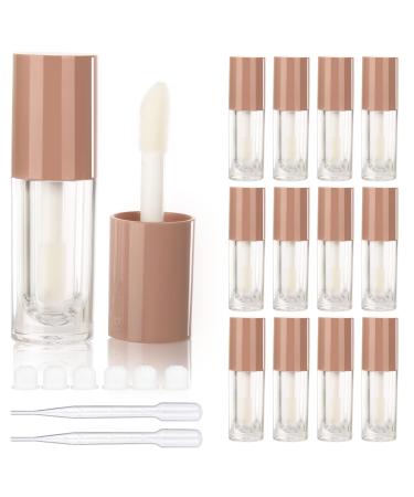 COSIDEA 14pcs Empty 6ml big brush lip gloss tubes for DIY lip gloss Nude lipgloss containers