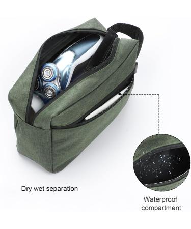 Etercycle Men's Waterproof Toiletry Bag - Portable Travel Wash & Cosmetic Organizer Dopp Kit with Handle - Green - Buy Online on GoSupps.com